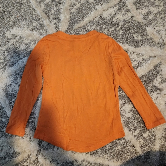 Disney Halloween Orange Long Sleeve Tee T-Shirt Minnie Mouse Sequin Bow Girls XS - Picture 8 of 8